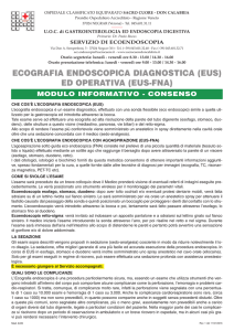 1. Modulo informativo con richiesta e consenso EUS