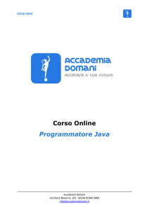 Corso Online Programmatore Java