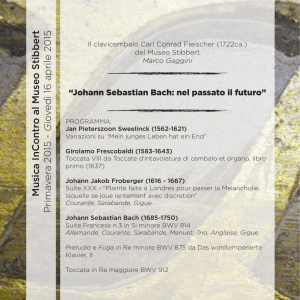Musica InC ontro al Museo S tibbert Prima v era 20