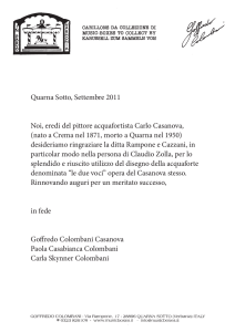 Quarna Sotto, Settembre 2011 Noi, eredi del pittore acquafortista