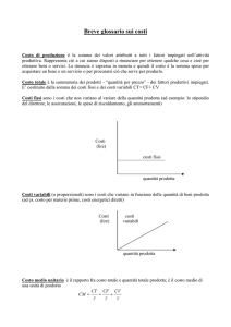 Breve glossario sui costi