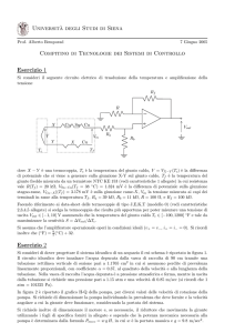 Universit`a degli Studi di Siena Compitino di Tecnologie dei Sistemi
