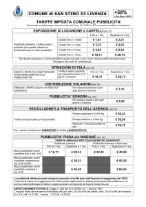 tariffe imposta pubblicità - Comune di San Stino di Livenza