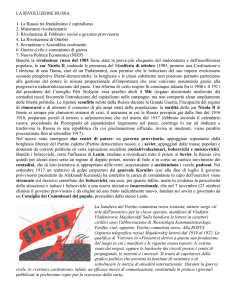 LA RIVOLUZIONE RUSSA 1. La Russia tra