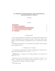IL TEOREMA FONDAMENTALE DELL`ARITMETICA