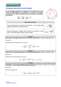 teorema dei seni (o di eulero) - Matematica e