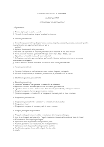 programma matematica quarta - Liceo Scientifico Statale Einstein
