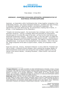 ASSONAVE , GIAMPIERO SCHIAVONI