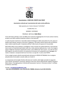 Associazione CORO DEL PONTE SULL`IDICE Direttore del Coro