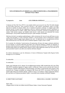 Siamo stati informati che il prelievo verrà effettuato da personale