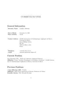 CV - LMAH - Université du Havre