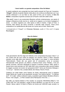 I brani inediti e un grande compositore: Gino De