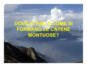 La formazione delle catene montuose