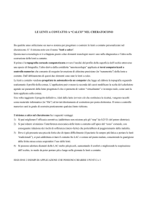 LE LENTI A CONTATTO A “CALCO” NEL CHERATOCONO