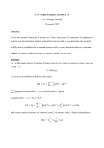 STATISTICA ESERCITAZIONE 10 Dott. Giuseppe Pandolfo 26