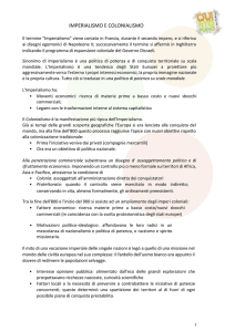 Scarica gli appunti sull`Imperialismo e il Colonialismo
