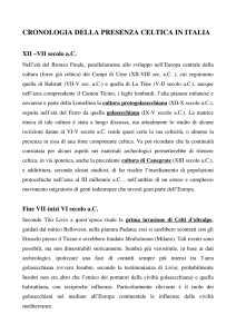 cronologia della presenza celtica in italia