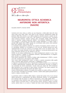 NEUROPATIA OTTICA ISCHEMICA ANTERIORE NON ARTERITICA