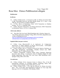 Curriculum vitae di Rosa Meo - Dipartimento di Informatica
