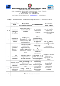 Griglia Valutazione Italiano e Storia - Cairoli Pavia