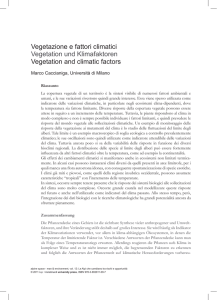 Vegetazione e fattori climatici Vegetation und Klimafaktoren
