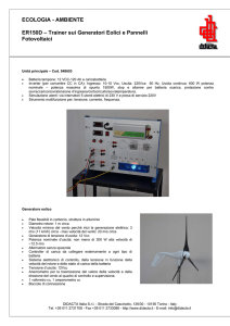 ECOLOGIA - AMBIENTE ER150D – Trainer sui Generatori Eolici e