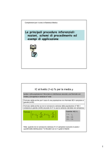Le principali procedure inferenziali
