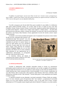 Roberto Nava – ANNIVERSARIO PRIMA GUERRA MONDIALE