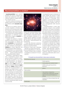 Neurotrasmettitori e recettori - Zanichelli online per la scuola