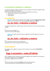 Proposizioni Soggettive e Oggettive