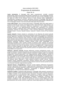 Matematica programma 1B 1G - Liceo Scientifico Statale Einstein