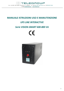 MANUALE ISTRUZIONI USO E MANUTENZIONE UPS