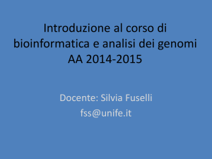 Bioinformatics - Docenti Unife