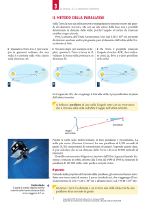 APPROFONDIMENTO – Il metodo della parallasse