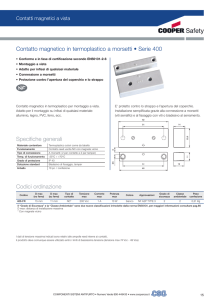 Codici ordinazione Contatto magnetico in