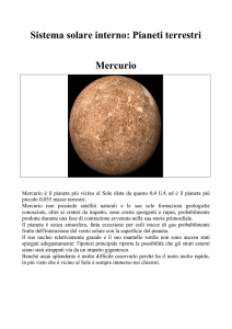 Sistema solare interno: Pianeti terrestri Mercurio