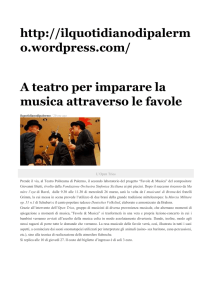 http://ilquotidianodipalerm o.wordpress.com/ A teatro per imparare la