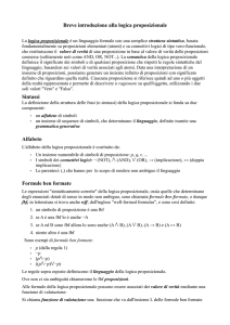 Breve introduzione alla logica proposizionale