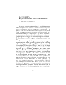 LA PUBBLICITÀ Un prodotto culturale nell`industria della