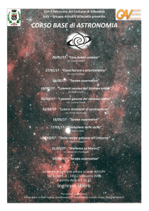 CORSO BASE di ASTR BASE di ASTRONOMIA i ASTRONOMIA