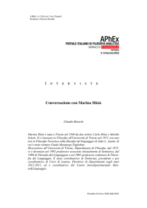 Conversazione con Marina Sbisà