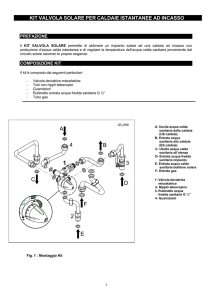 Manuale di installazione ed uso Kit valvola solare per caldaie