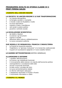 programma svolto di storia classe iv c prof.teresa galea