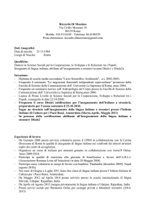 Curriculum - Oltre Lo Sguardo Onlus