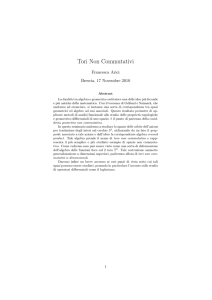 Tori Non Commutativi - Dipartimento di Matematica e Fisica