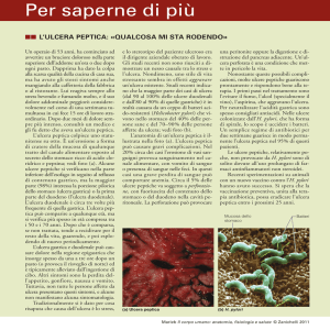L`ulcera peptica: «Qualcosa mi sta rodendo