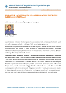 riparazione laparoscopica della perforazione gastrica e duodenale