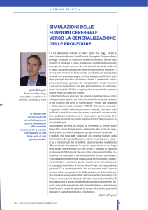 simulazioni delle funzioni cerebrali: verso la generalizzazione delle