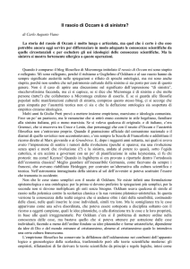 l`articolo in pdf - Il rasoio di Occam