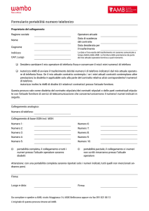wambo telefono - formulario portabilità numero telefonico